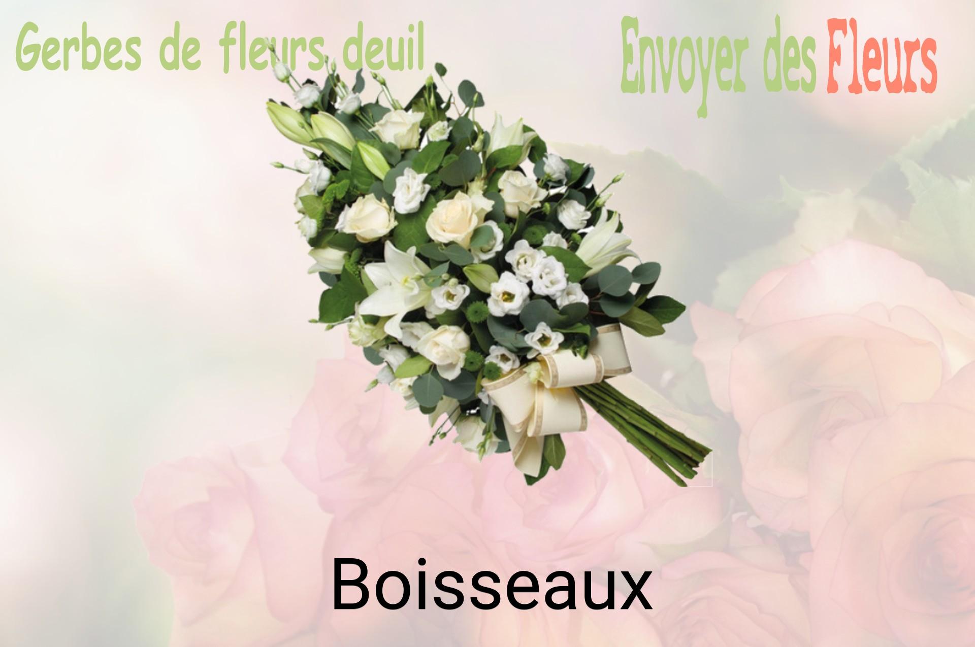 Gerbe de fleurs de deuil livrée à Boisseaux